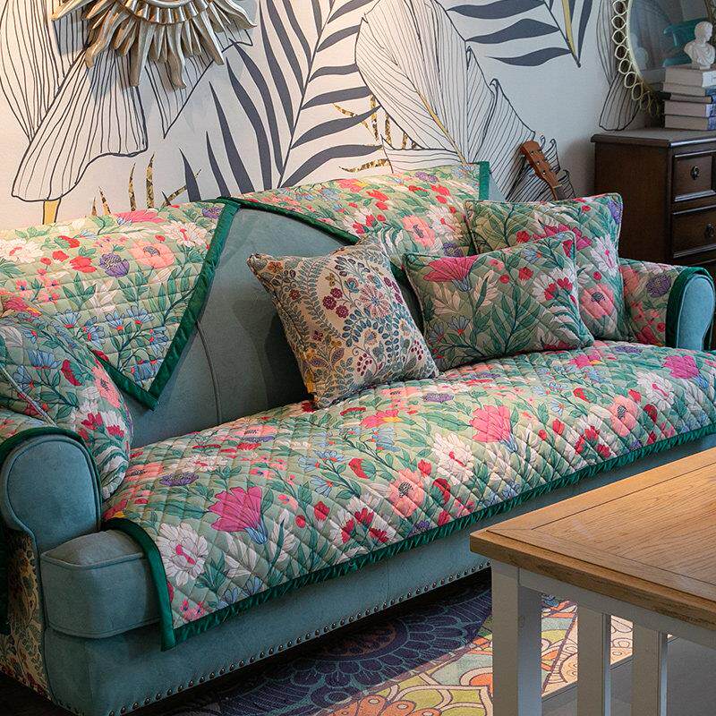 雨朵 秋冬加厚高档毛绒沙发垫防滑四季通用沙发巾真皮沙发坐垫子