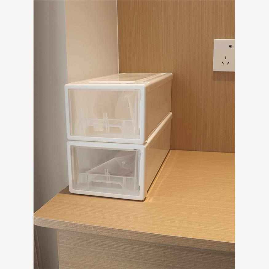 长条窄抽屉式收纳盒带隔板储物箱塑料分格收纳箱夹缝收纳柜