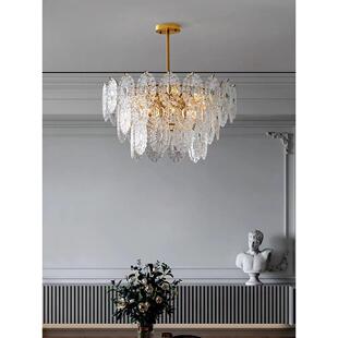 意大利水晶玻轻002奢室客璃厅古餐 宫廷风格 全铜美式 复吊灯卧法式