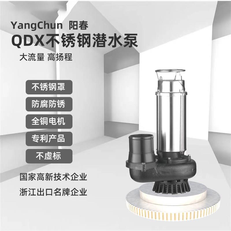 阳春水泵家用220V不锈钢潜水泵小型抽水泵大流量高扬程农用灌溉