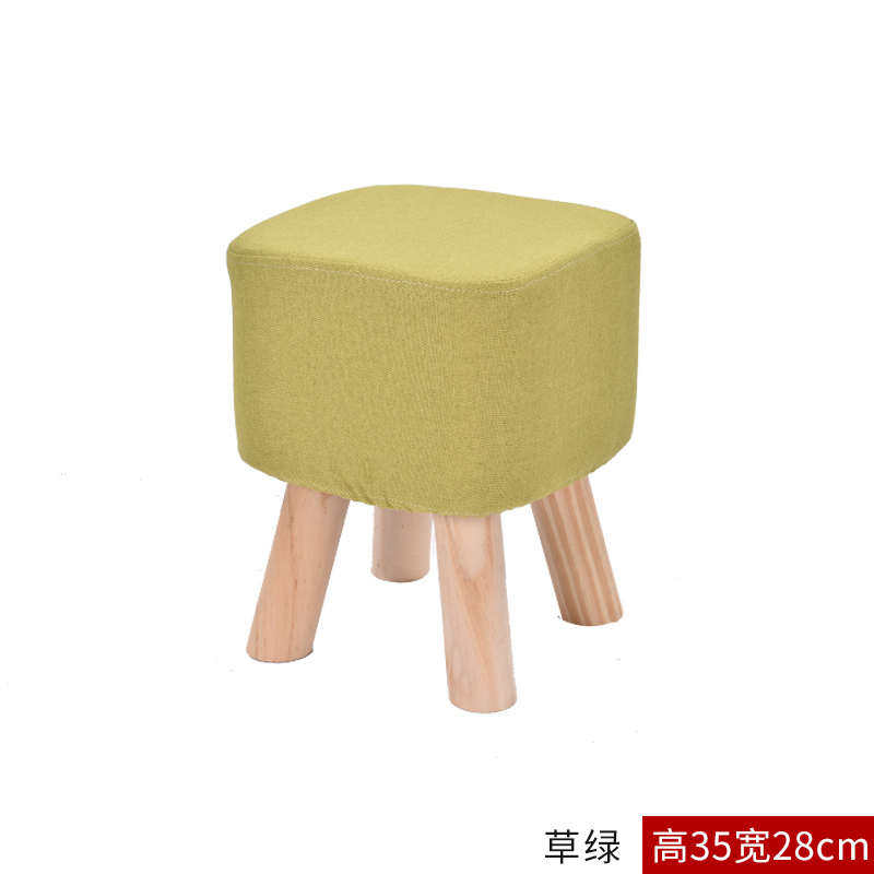 小凳子布艺矮凳时尚创意板凳高腿实木圆凳方凳客厅茶几凳换鞋凳