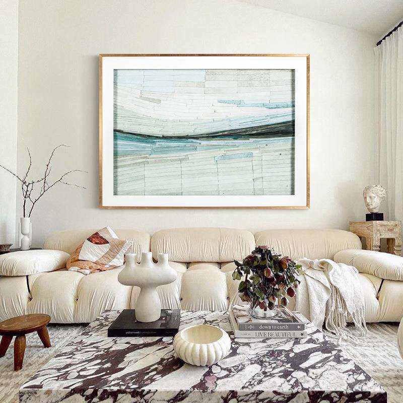 现代简约客厅装饰画样房楼处工挂画手纸板艺装置实售物画餐厅AYQ