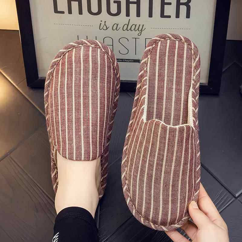 棉拖鞋冬季男包头四季棉麻布情侣居家地板静音软底亚麻棉1110b,流行男鞋,休闲拖鞋,淘宝优惠券,粉丝福利购,淘宝优惠卷