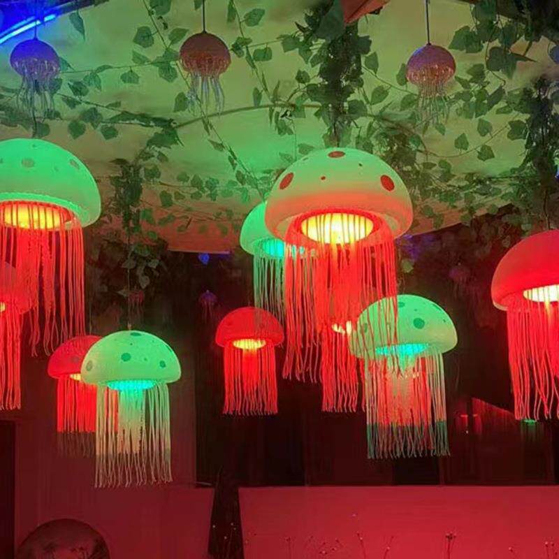 led网红水母灯 户外防水星空艺术馆氛围灯七彩变色魔幻气氛装饰灯
