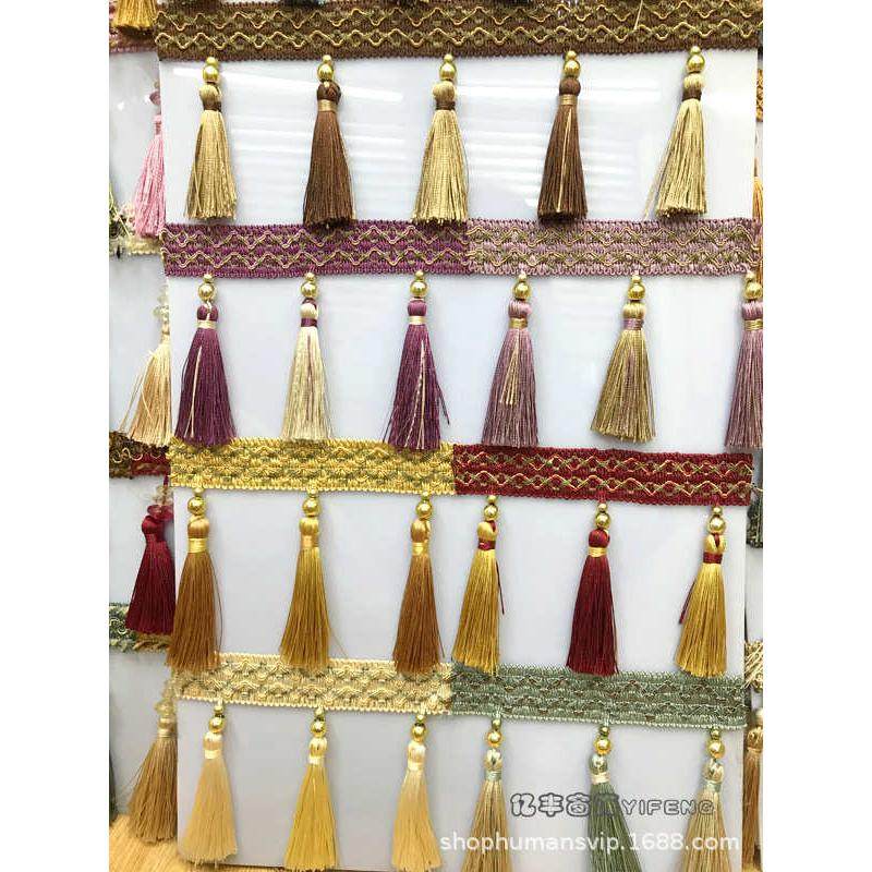 窗帘花边双色吊球电镀吊穗好质量款厂家直销批发现代简约一个12米,居家布艺,花边,淘宝优惠券,粉丝福利购,淘宝优惠卷