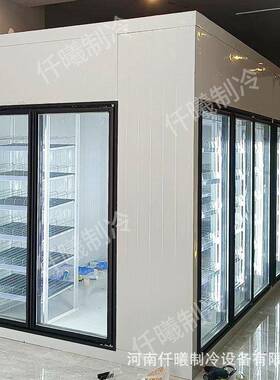 冷藏库冻库全套设备果蔬保鲜柜玻璃门后补式冷库展示柜鲜花冷藏柜