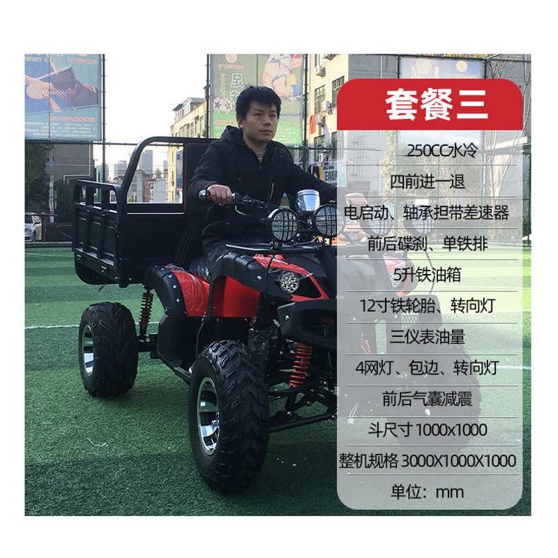 全时四驱沙滩车带斗四轮摩托车全地形卡丁车成人越野山地车农夫车