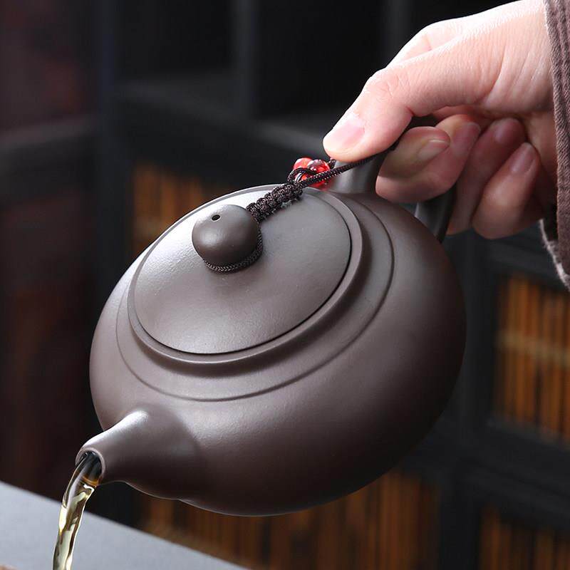 紫砂壶大容量茶壶球孔过滤器家庭办公室大型古董功夫茶具家用单茶