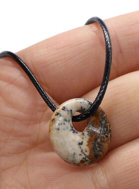 Natural Malachites Rose Quartzs Pendant Necklace Simple Styl