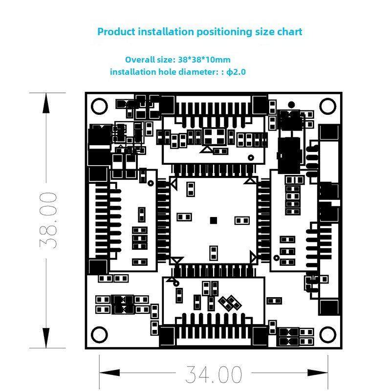 微型38*38mm4口千兆交换机模块嵌入式网络显示屏通讯主板排针接口