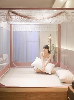 室夏新款宝宝防摔季蒙古包蚊帐杆卧坐床式外230323穿方顶全底文帐