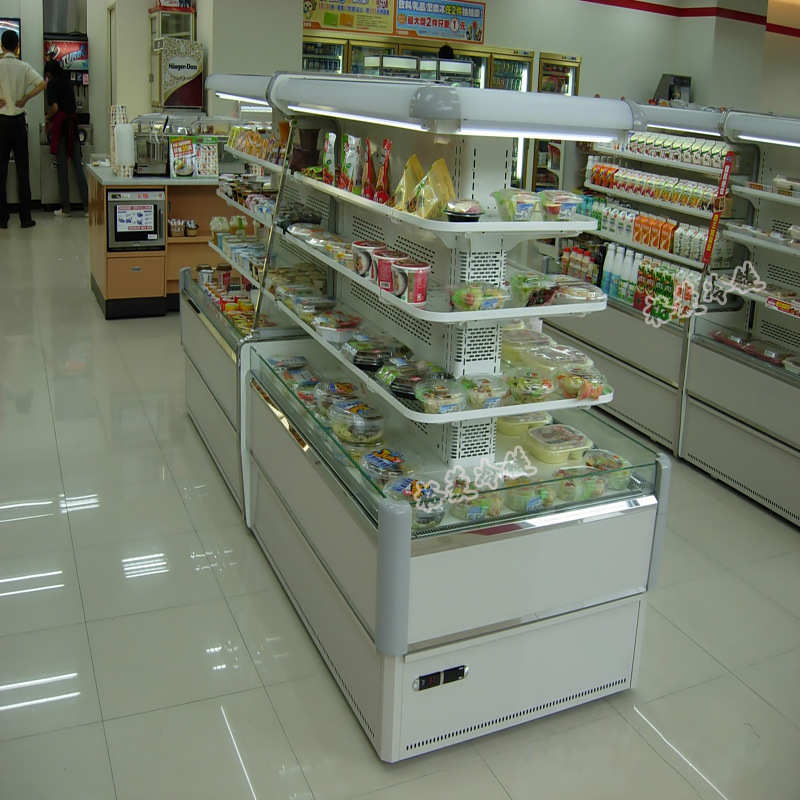 环形风幕柜保鲜柜迷你环岛超市环岛柜展示柜水果生鲜冰柜立式冷藏