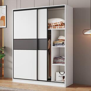 包安装衣柜家用卧室推拉门网红柜子结实耐用出租房屋木质儿童衣柜