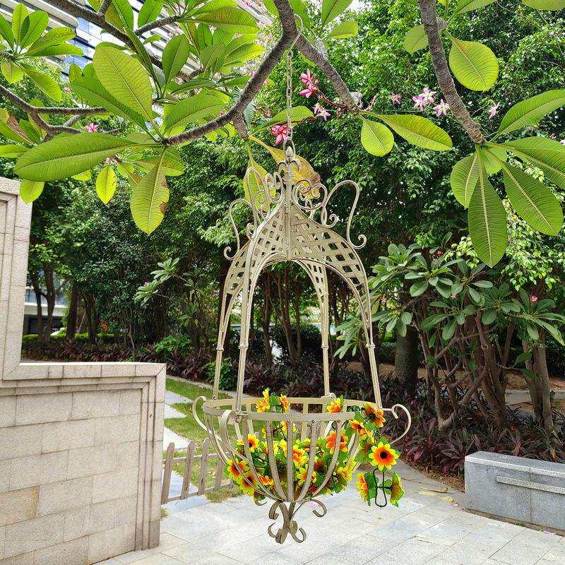 阳台花园布置吊篮绿萝吊兰高级感宫廷悬挂式垂吊吊盆北欧挂盆花盆