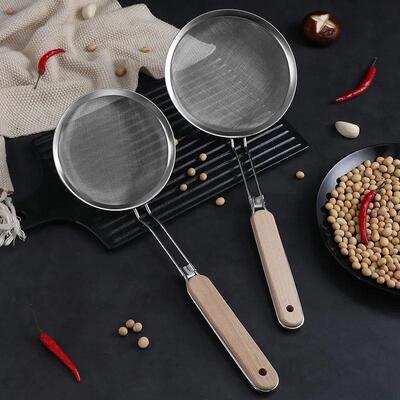 304 Stainless Steel Kitchen Strainer, Large Oil Skimmer for