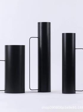 现代简约创意件样抽象黑铁水PZ1059壶几何花器摆色板间软装茶几装