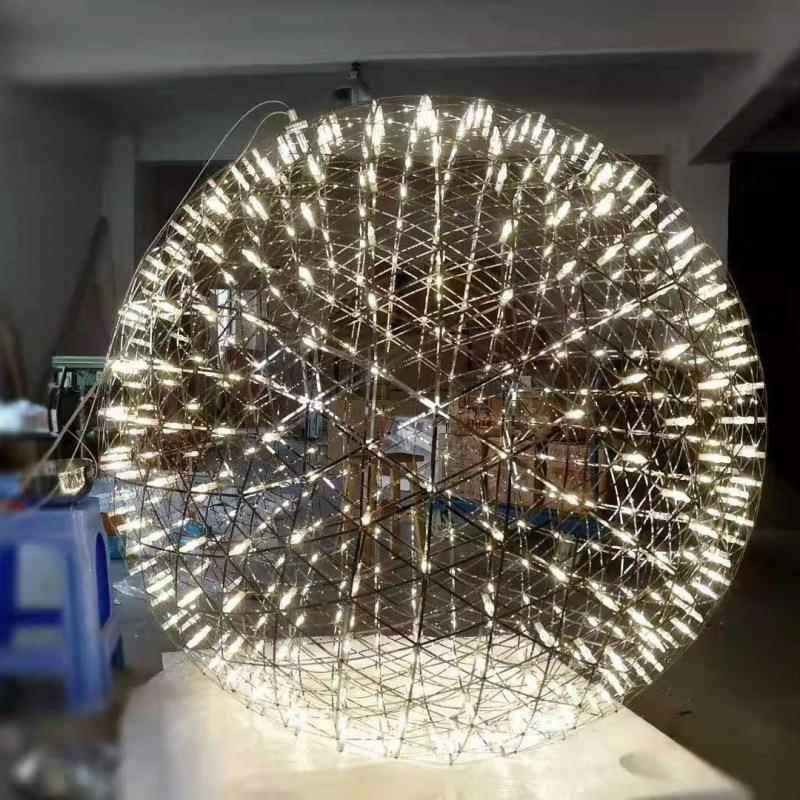 现代简创约LED女天散花火花球吊灯个性意别墅餐厅形客厅XKB酒吧吊