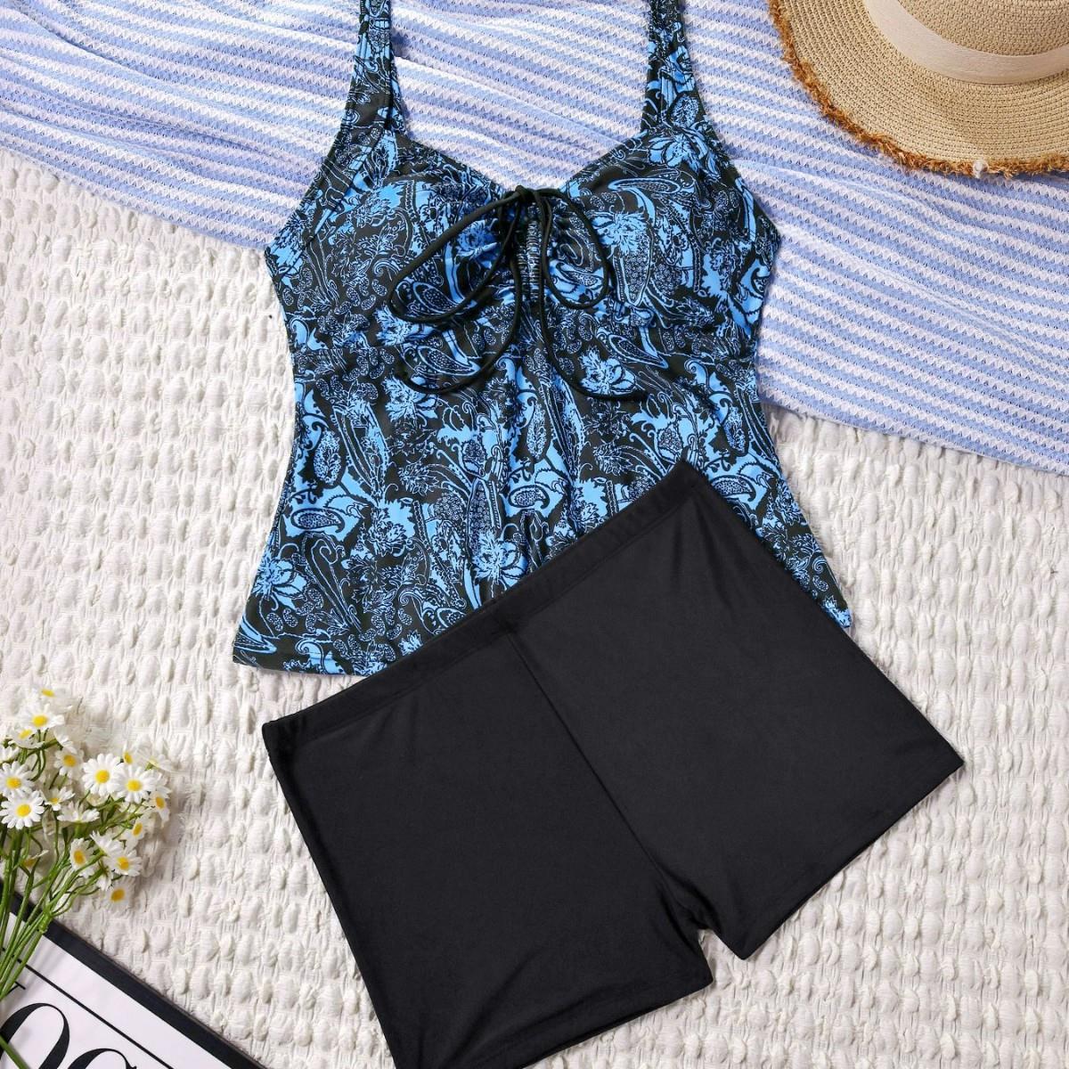 Conservative split skirt style camisole flat angle pants图片