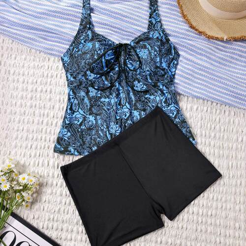 Conservative split skirt style camisole flat angle pants