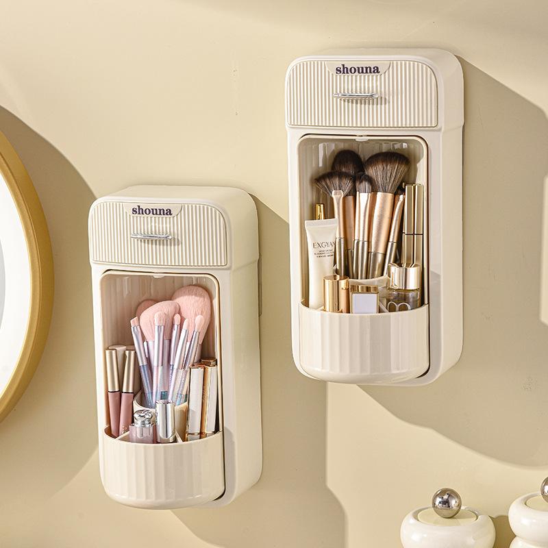 化妆刷化妆品梳妆台旋转收纳桶