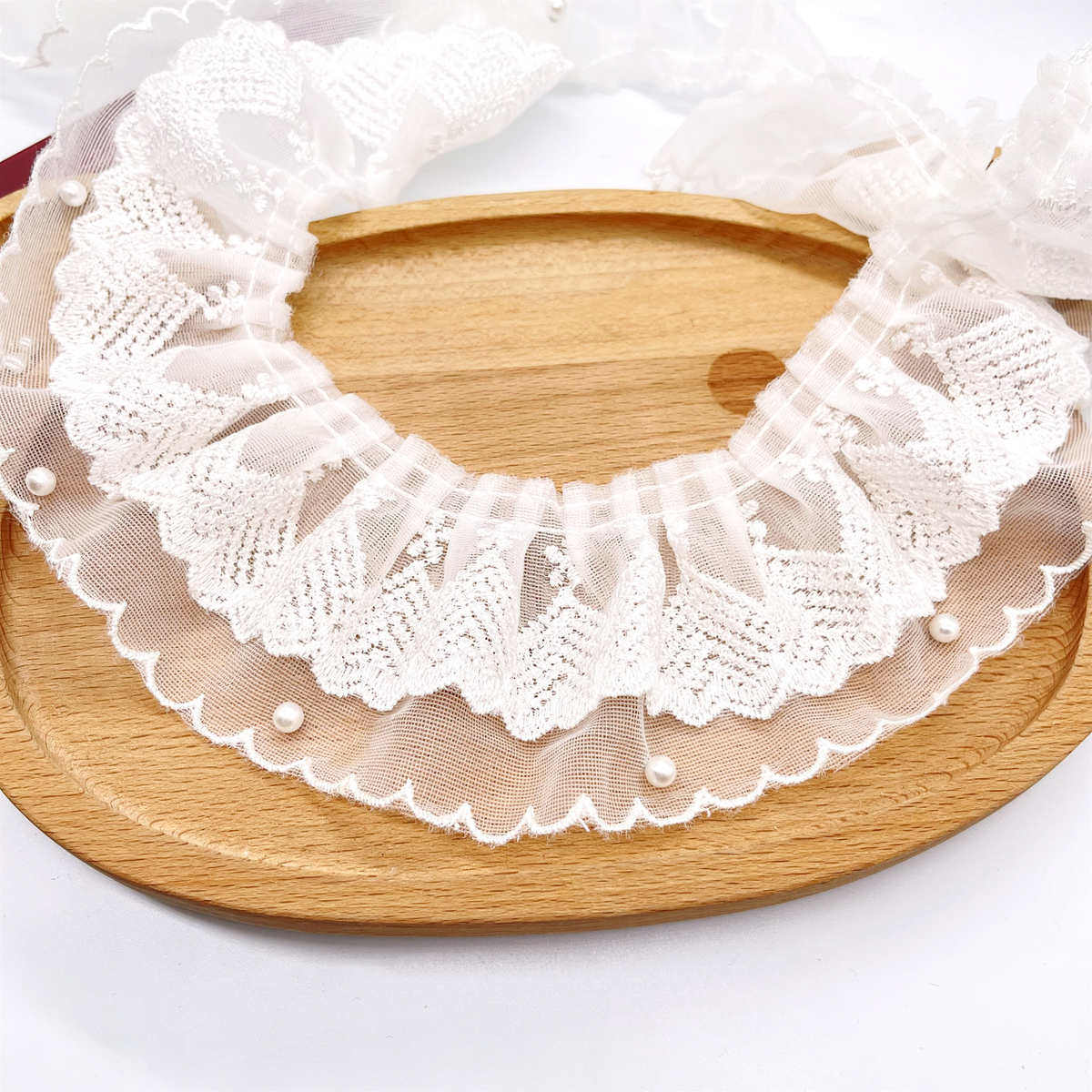 F-875爱心网纱打珠子褶皱蕾丝花边辅料,居家布艺,花边,淘宝优惠券,粉丝福利购,淘宝优惠卷