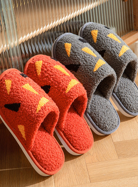 2025新款情侣泰迪绒棉拖鞋女居家月子鞋冬季毛绒保暖家居拖男