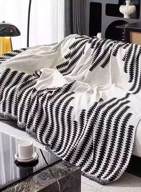 雪尼尔沙发盖巾布简约发高网端四垫季通用坐防猫叶柳-040抓全盖红