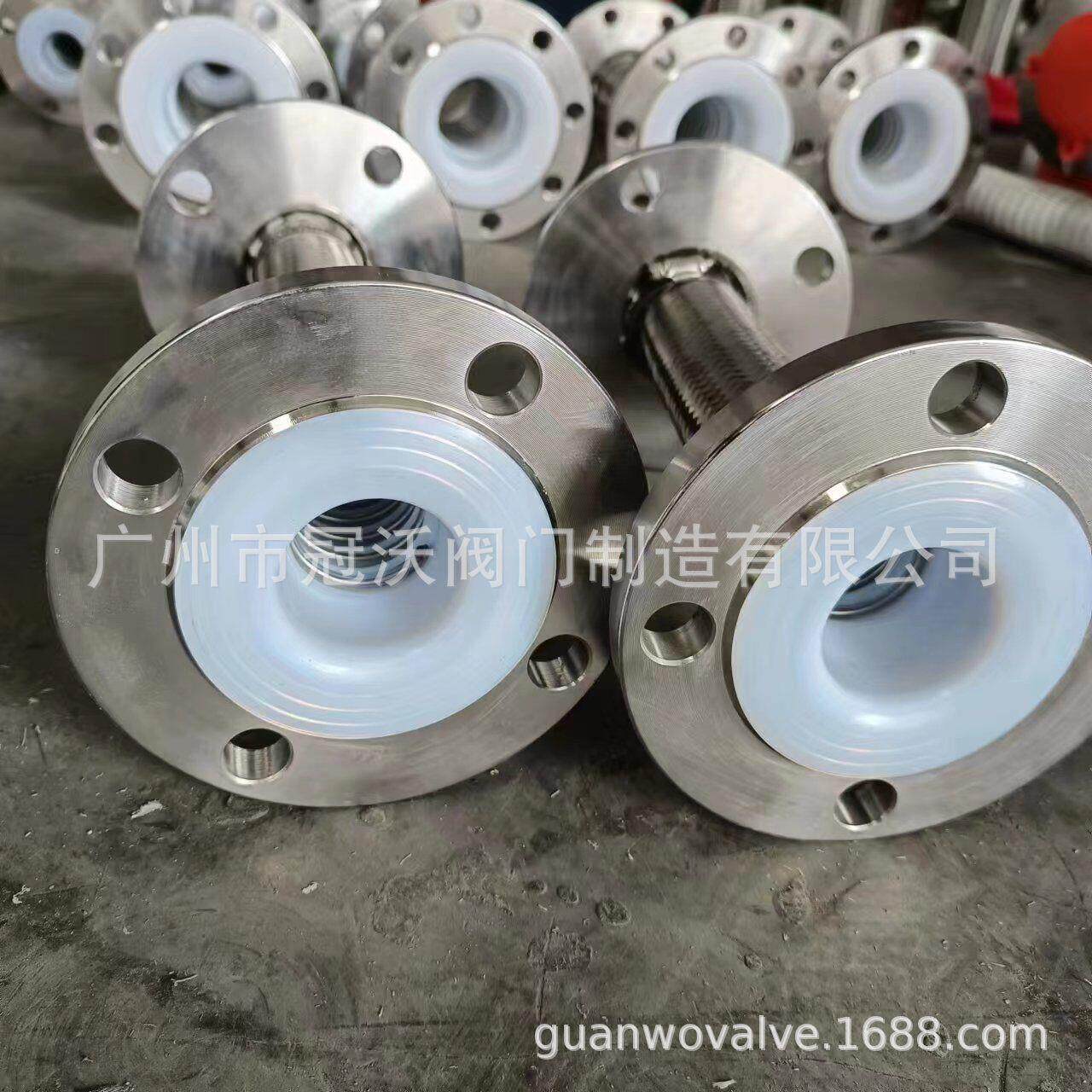 聚四氟乙烯不锈钢金属软管304316L波纹管聚四氟乙烯PTFE法兰管