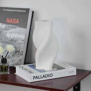 花插摆件瓷器 景德镇陶瓷3D打印现代简约北欧风轻奢ins样板房软装