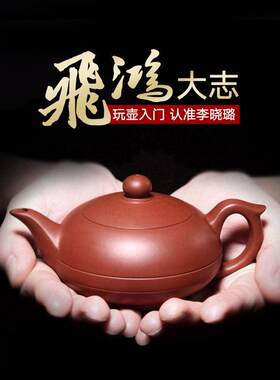 【畅陶】宜兴手工紫砂壶泡茶壶茶具套组家用正宗名家李晓璐飞鸿
