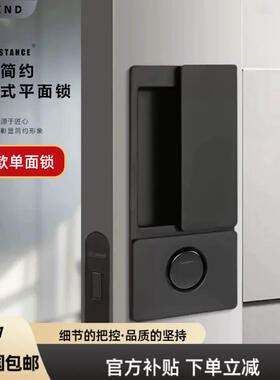 新款意大利AGB单面锁隐形门锁内嵌式平面锁卧室门平开WAVE门锁