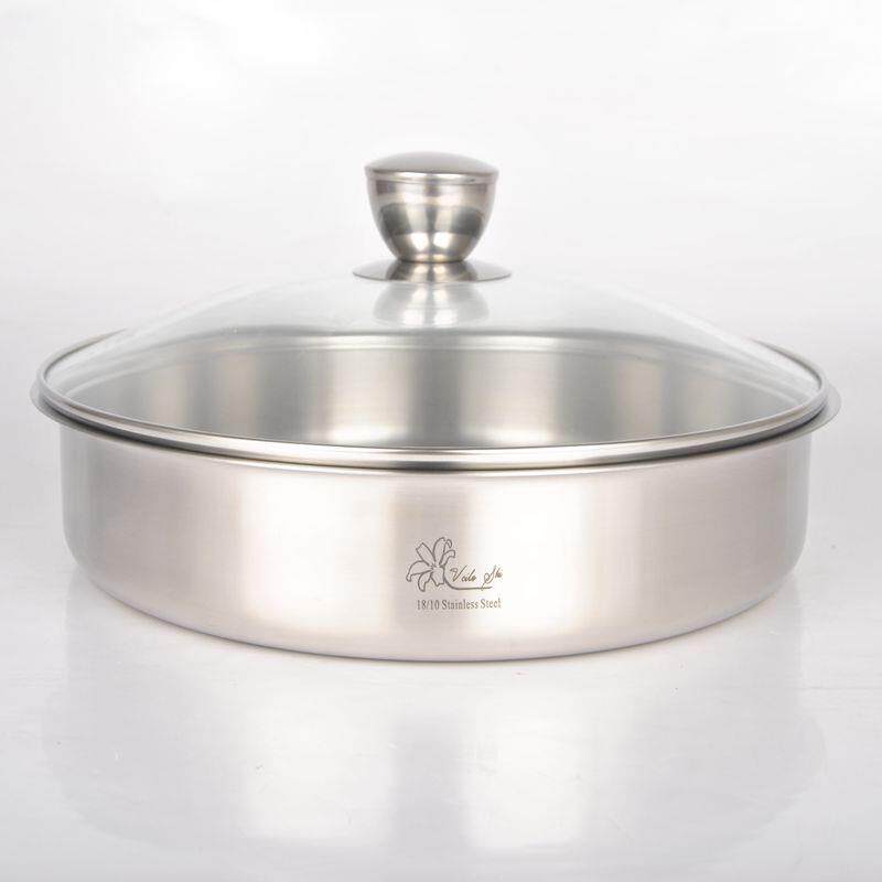 xyt维乐仕18/10不锈钢蒸糕盘加厚圆盘可配盖子18cm-28cm蒸糕盘水