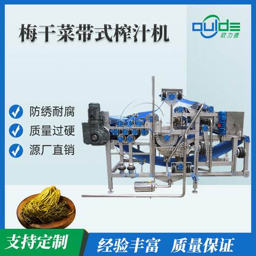 全自动工业果蔬榨汁机不锈钢蔬菜水果脱水酸菜梅干菜带式压榨机