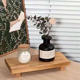 木托盘底座支架浴室装饰木制立管厨房肥皂碟架适用于梳妆台柜收纳