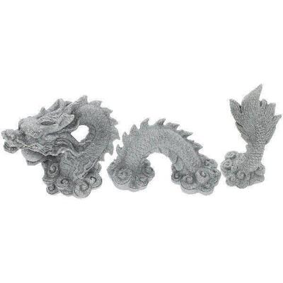 1 set Sandstone Dragon Statue Resin Material Durable Desk