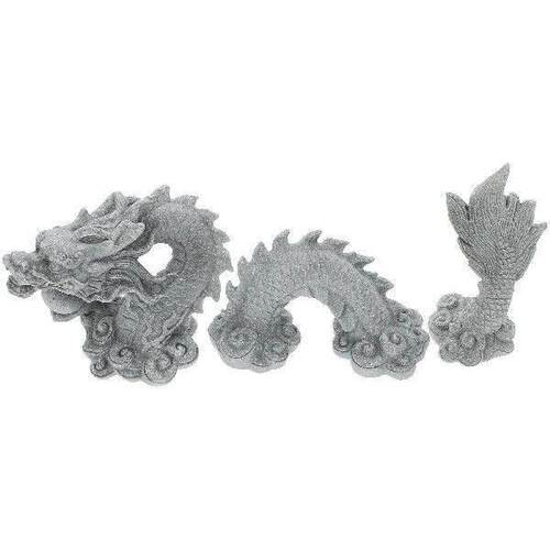 1 set Sandstone Dragon Statue Resin Material Durable Desk