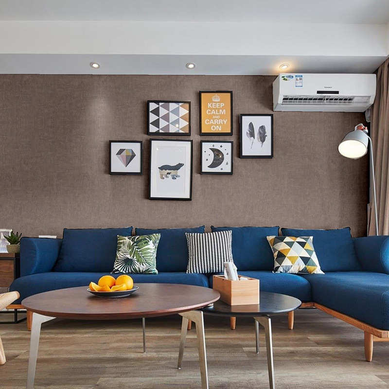 布纹墙纸自粘韩版导气槽可移胶壁纸PVC防水厨房灶台面彩装膜贴纸