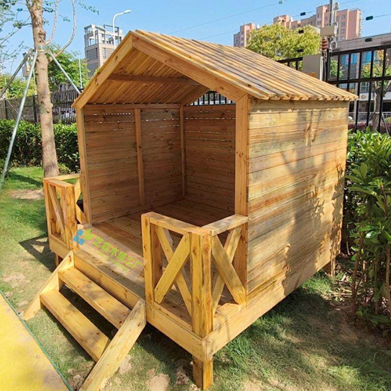 可定制户外防腐木小屋 田园风格庭院木屋 移动式木屋游戏房