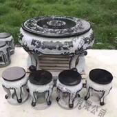 货中式 黑色直石桌石凳SL2024SZ公园小下区棋象棋石材桌现子休闲坐