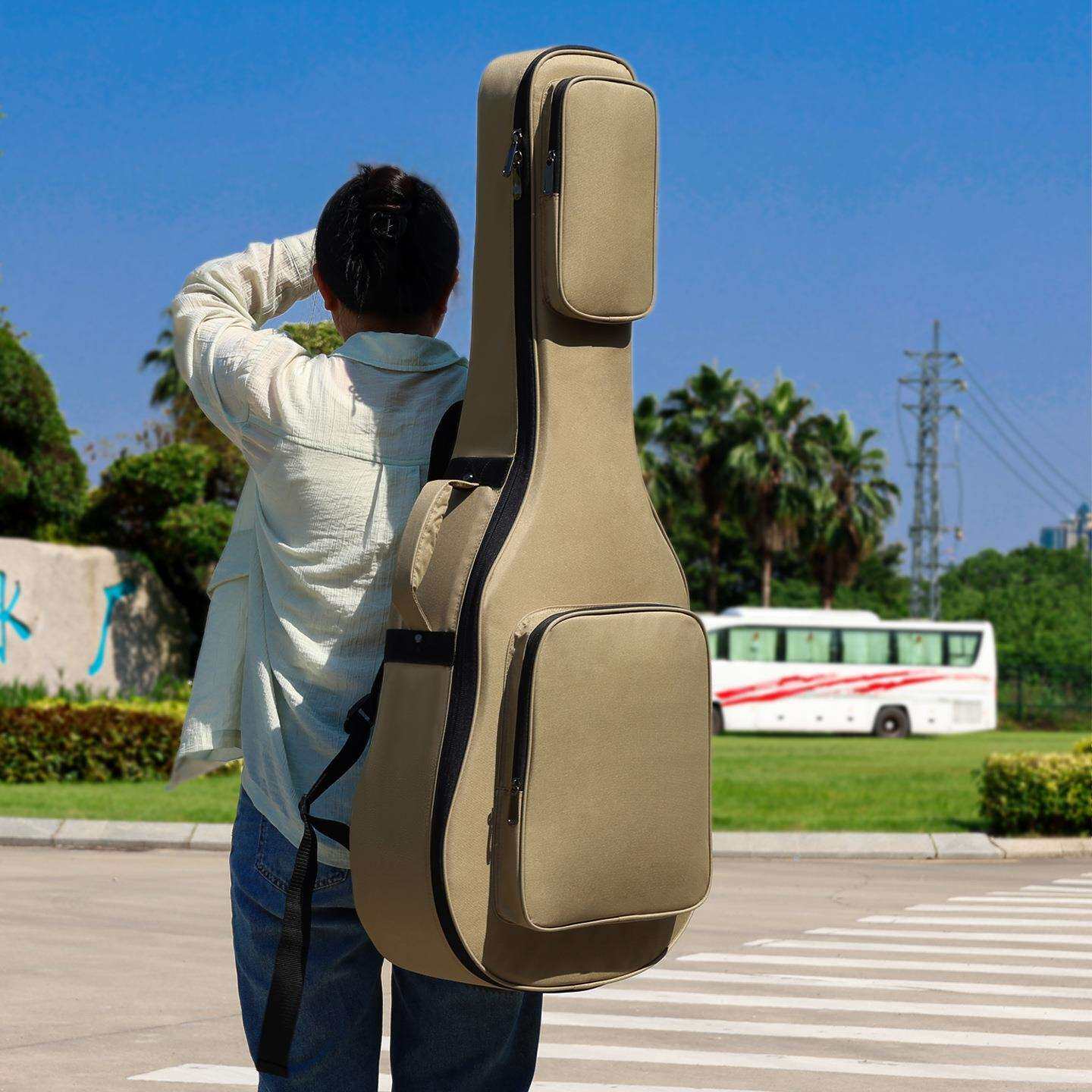 吉他包40寸41寸加厚加绒防水防潮双肩吉他琴包39寸古典吉他包袋子