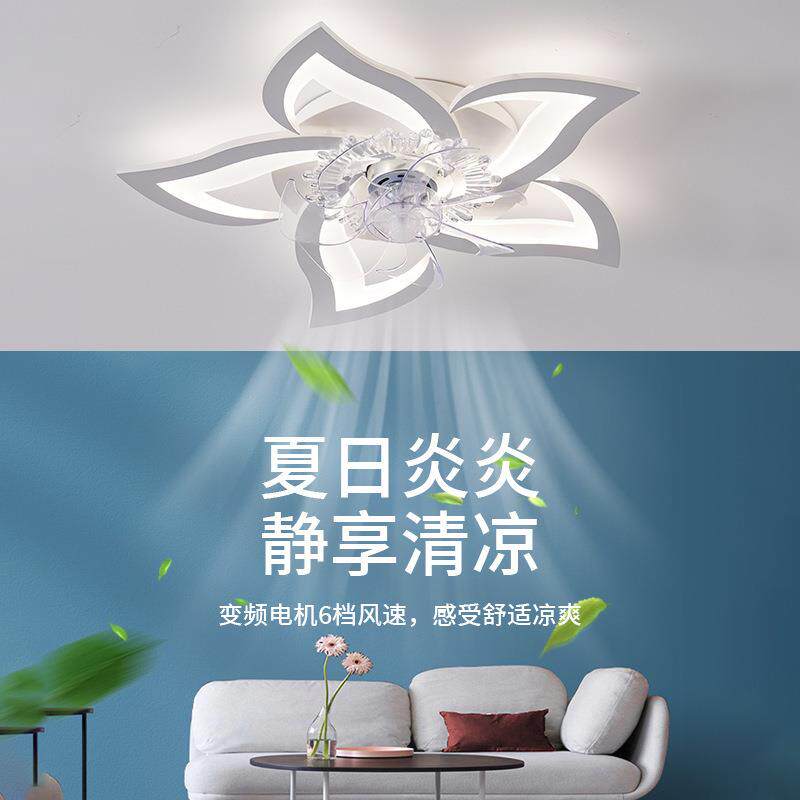 跨境款110V风扇灯卧室现代简约客厅家用吸顶电扇灯北欧餐厅风扇灯