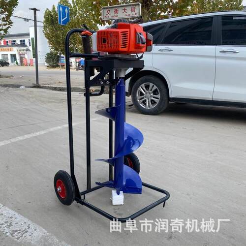 农用种植钻孔机大功率手持式地钻打桩机挖坑机取土种植树打洞机
