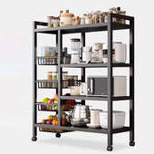 架子厨房家用收纳移动烤箱架多层零食杂物架物架储置蔬菜物落地