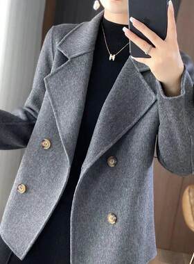 Woolen coat women's short jacket毛呢外套女感短上衣