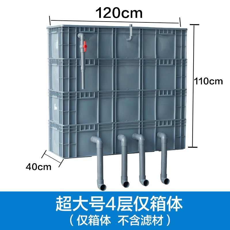 滴流过滤培滤过滤器置盒周转菌箱系统鱼池上净水滴增氧大型过滤盒
