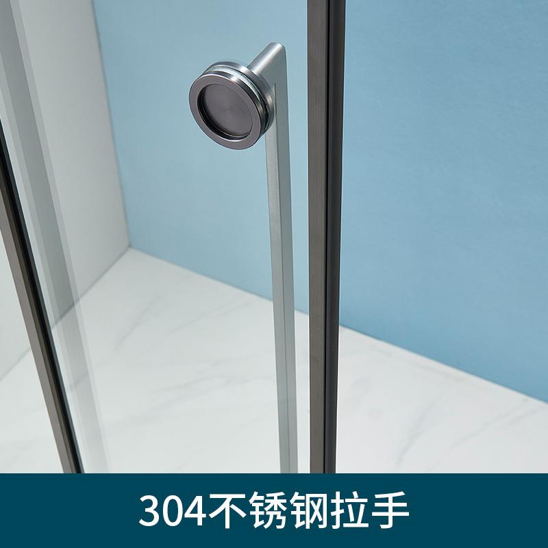 304不锈钢三583联动一浴型淋浴房沐屏风户型公寓字极小窄边框淋浴