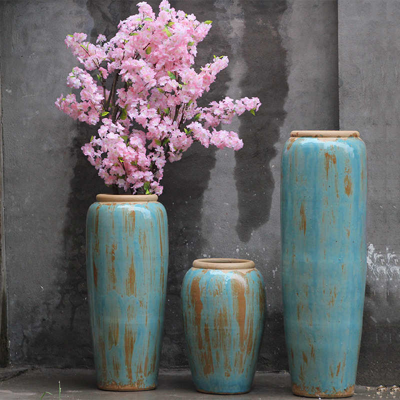 装饰品会商场供应陶瓷摆件批发花瓶景德镇落定  地大酒店所