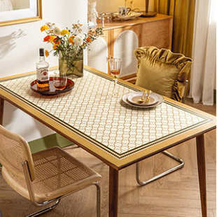 现代简约防水防油易清洗轻奢2022新舂系列复古潮款 皮革方形餐桌垫