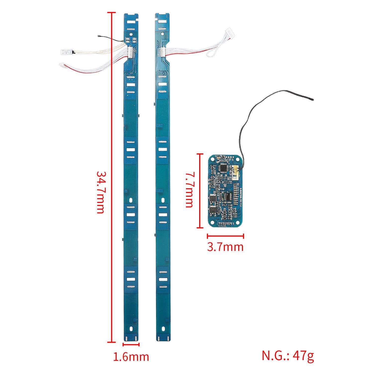 Pro电动滑板车BMS板+边条套件 Pro电池保护板全套 滑板车替换配件
