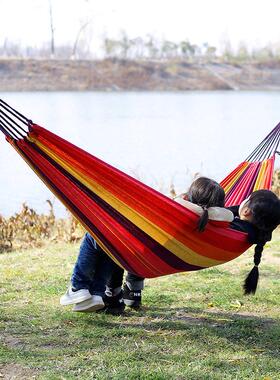 Canvas single hammock outdoor hammock帆布单人吊床户外野营